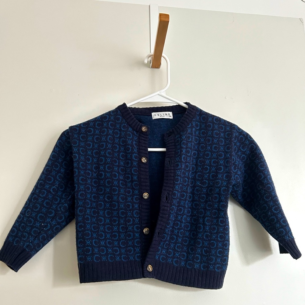 Baby Celine Button Down Cardigan 9-12 months navy blue